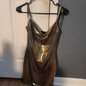 Forever 21 Gold Mini Dress